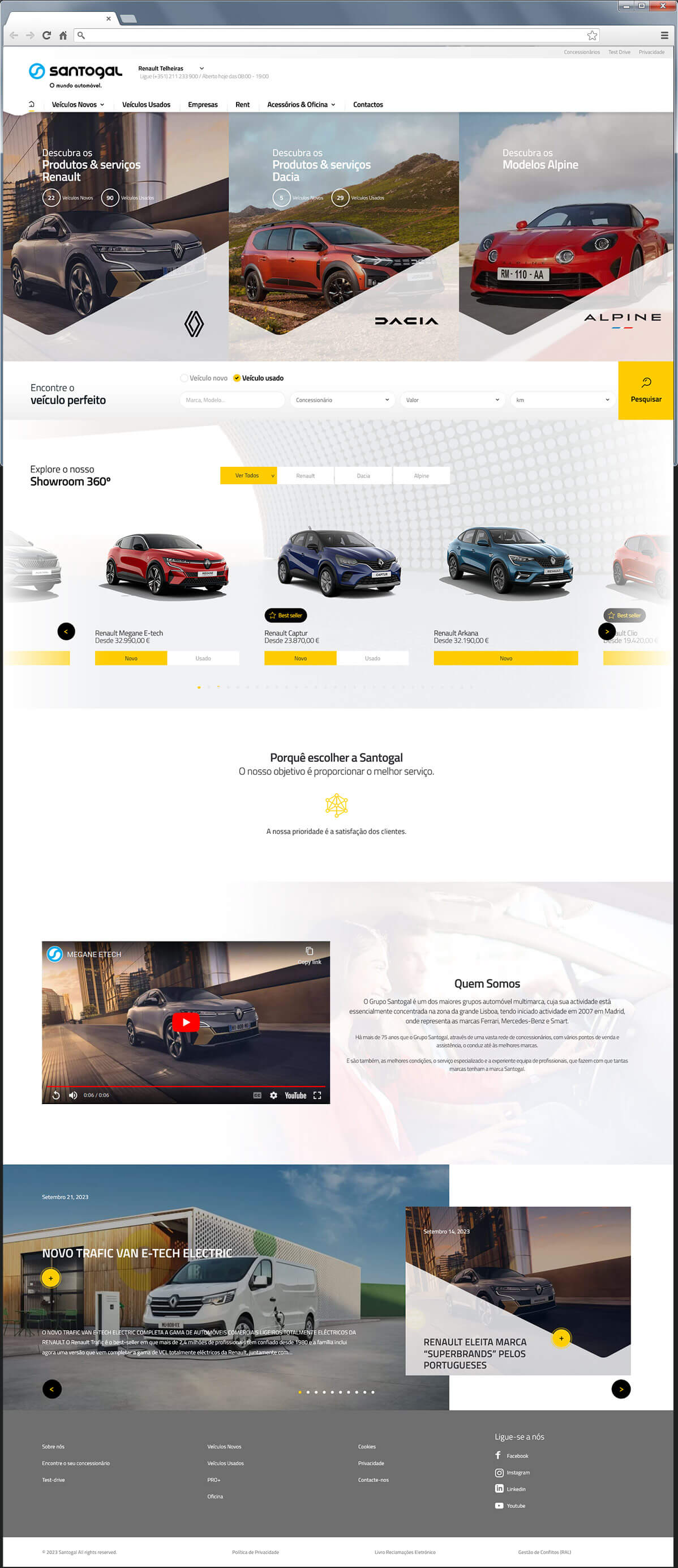 Renault Santogal Homepage